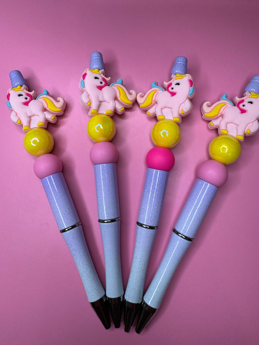 Pink Pony Beaded Pens