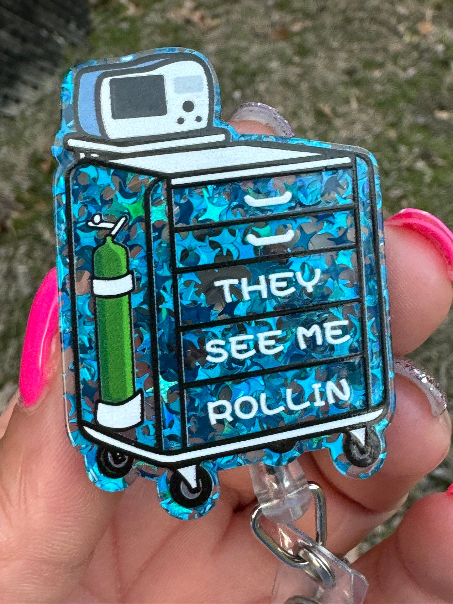 They see me Rollin Cart Badge Reel