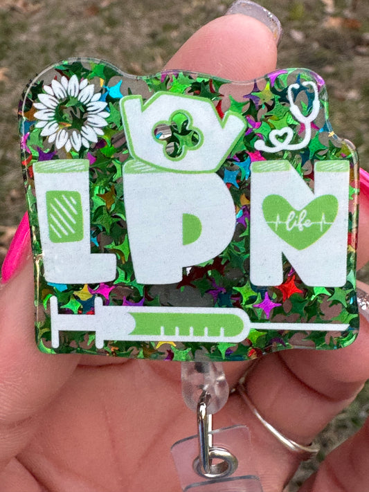 Green LPN Badge Reel