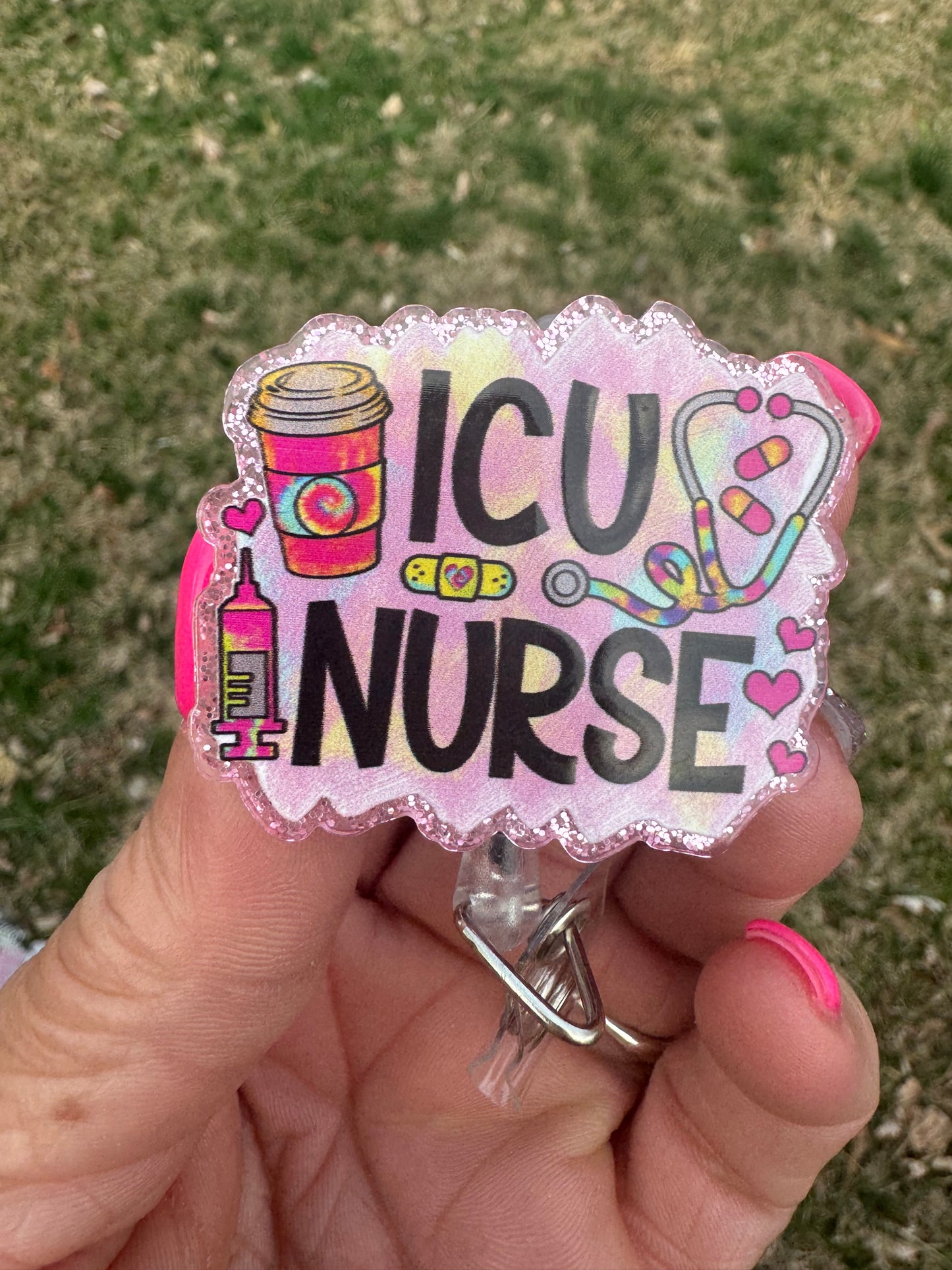 ICU Nurse Badge Reel