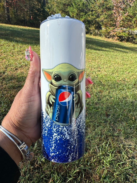 Yoda Pepsi Tumbler with ice topper