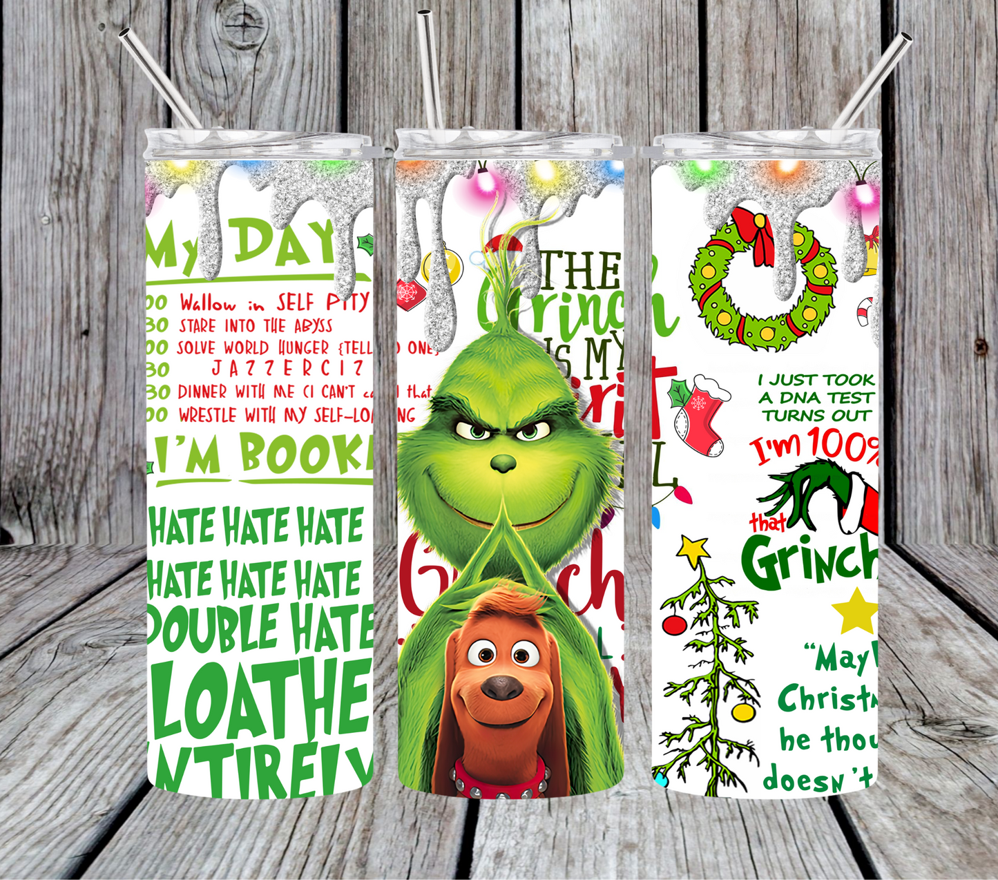 Grinch "I'm Booked" Tumbler