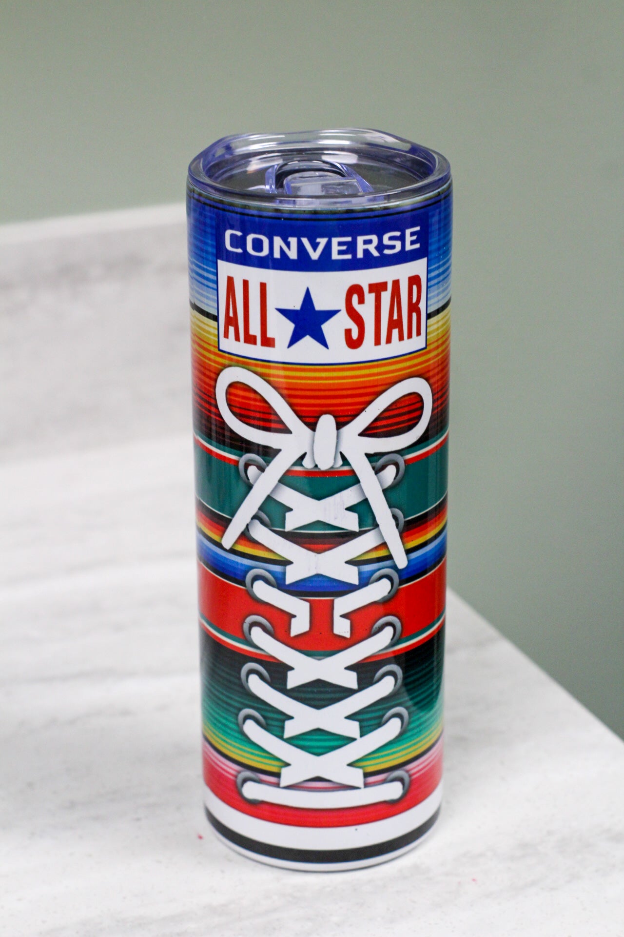 Multicolored Converse Tumbler