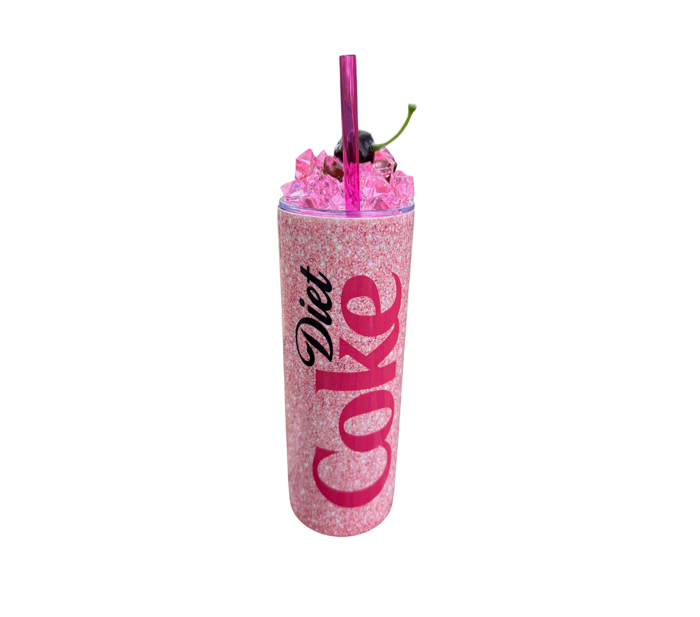 20 oz Pink Diet Coke Tumbler with Topper