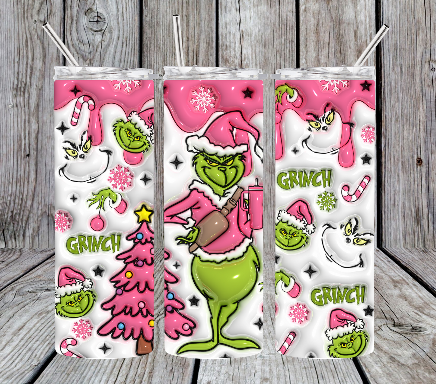 Pink Grinch Tumbler